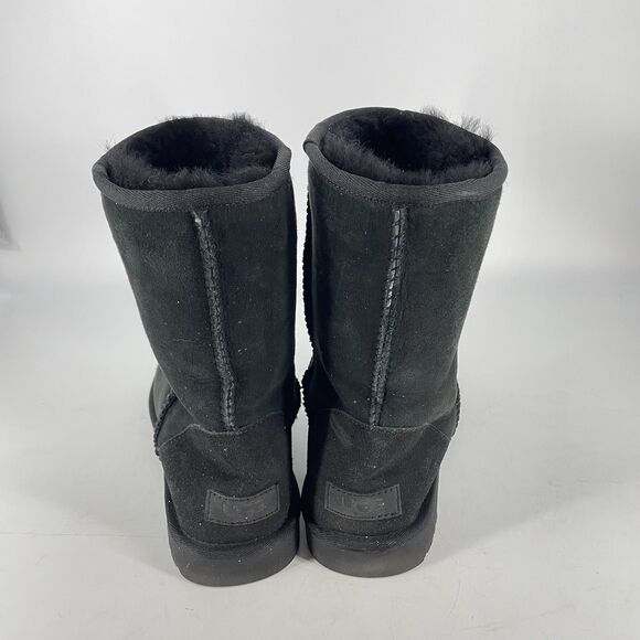 UGG Classic Short II Black Suede Boots Women’s 9 - Picture 4 of 9